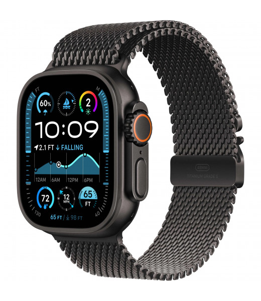 Apple Watch Ultra 2 with Titanium Milanese Loop