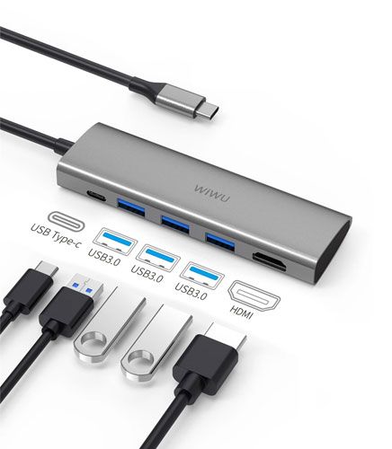 Powerology HDMI Mirroring Adaptor: 1080P USB-C in Black