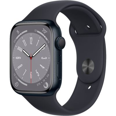 Apple Watch Series 8 Midnight Aluminum Case with Sport Band Midnight 45mm (GPS)