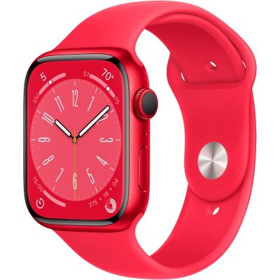 Apple Watch Series 8 Red Aluminum Case with Sport Band Red 45mm (GPS)