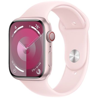 Apple Watch Series 9 45mm - Pink Aluminum Case With Pink Sport Band (GPS + Cellular)