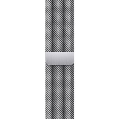 Apple Watch Silver Stainless Steel Milanese Loop 45mm - Medium