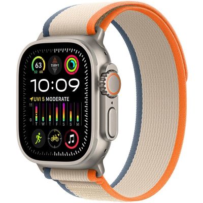 Apple Watch Ultra 2 49mm - Titanium Case With Orange/Beige Trail Loop