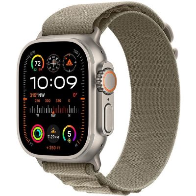 Apple Watch Ultra 2 49mm - Titanium Case With Olive Alpine Loop