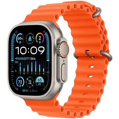 Apple Watch Ultra 2 49mm - Titanium Case With Orange Ocean Band