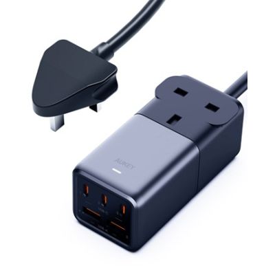 Aukey PowerHub 75W Power Strip 1 AC Outlet & 5 USB Ports