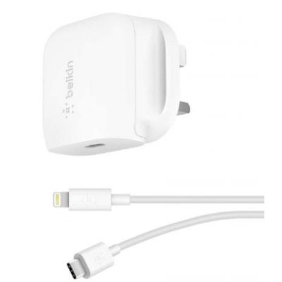 Belkin 20W USB-C PD Wall Charger + USB-C to Lightning Cable