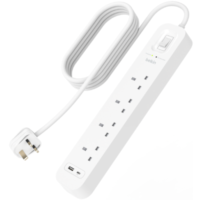 Belkin Connect 4 Port Surge Protector with USB-C and USB-A Ports