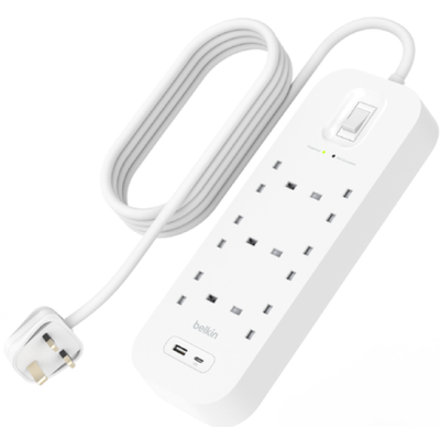 Belkin Connect 6 Port Surge Protector with USB-C and USB-A Ports