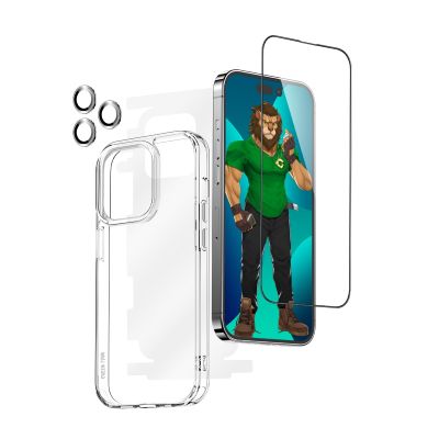 Green Lion iPhone 14 Pro 4 in 1 Protection Pack HD