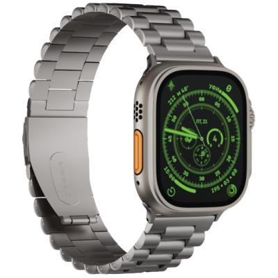 Levelo Apple Watch 42 / 44 / 45 / 49mm Daytona Band - Titanium