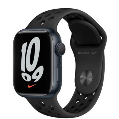 Apple Watch Series 7 Midnight Aluminium Case With Nike Black Sport Band 41mm (GPS)