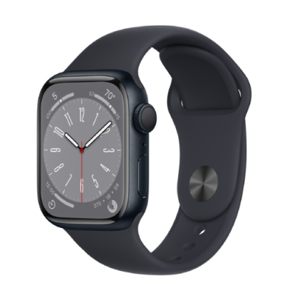 Apple Watch Series 8 Midnight Aluminum Case with Sport Band Midnight 45mm (GPS)