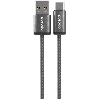 Porodo Woven Braided USB-A Type-C Cable - 1.2m / 4ft