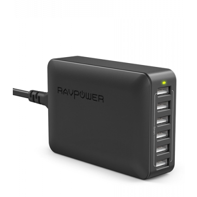 RAVPower 60W 12A 6-Port USB Wall Charger RP-PC028