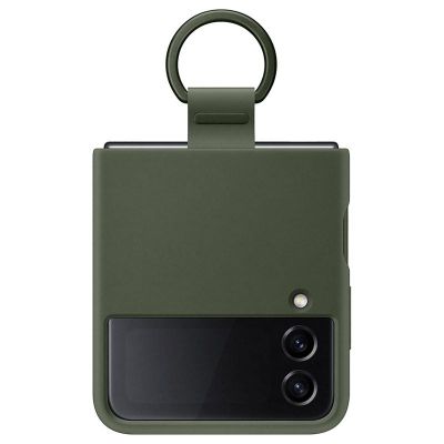 Samsung Galaxy Z Flip4 Silicone Cover with Ring - Khaki