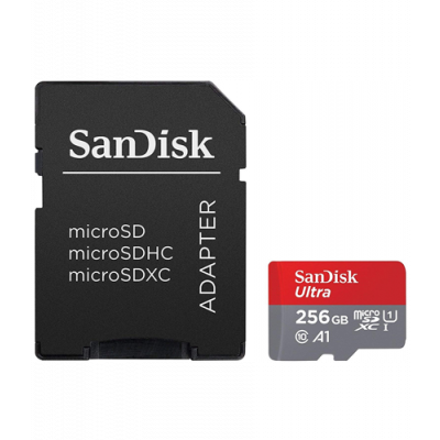 SanDisk 256GB Ultra microSD Memory Card with Adapter