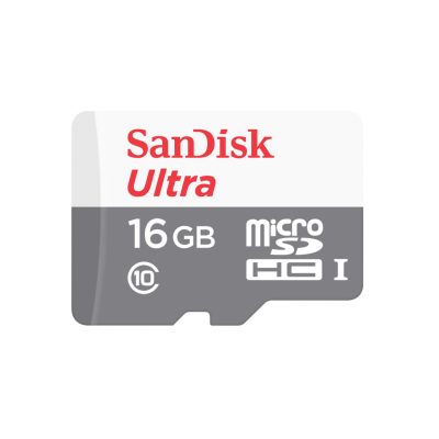 SanDisk Ultra SDSQUNS 16GB 80MB/s UHS-I Class 10 microSDHC Card