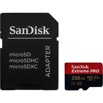 SanDisk Extreme Pro 256GB microSDXC UHS-1 Card with Adapter