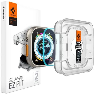 Spigen Apple Watch Ultra 49mm Glas.tR Ez Fit Screen Protector - 2 Pack