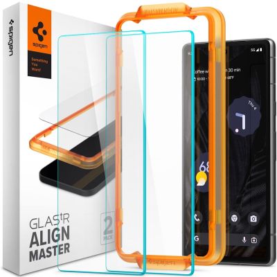 Spigen Google Pixel 7a AlignMaster Glas.tR Screen Protector - 2 Pack